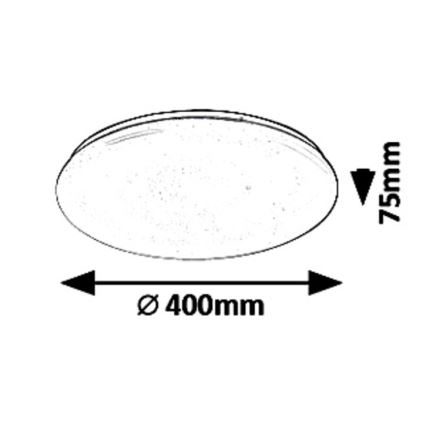 Rabalux - LED Prigušiva stropna svjetiljka LED/36W/230V + daljinski upravljač 3000K - 6500K