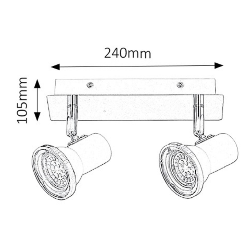 Rabalux - LED Reflektorska svjetiljka za kupaonicu 2xGU10/4,5W/230V IP44