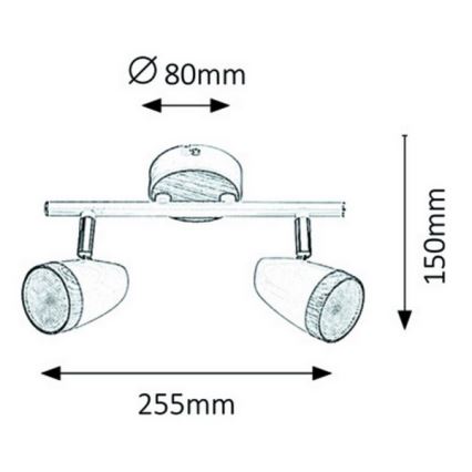 Rabalux 5565 - LED Reflektorska svjetiljka KAREN 2xLED/4W/230V