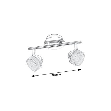 Rabalux - LED stropna točkasta svjetiljka 2xLED/5W/230V