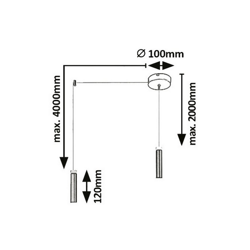 Rabalux - LED luster na užetu LED/7W/230V