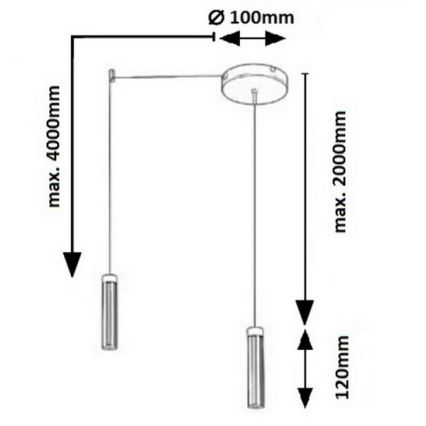 Rabalux - LED luster na užetu LED/14W/230V
