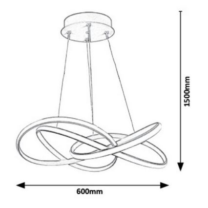 Rabalux - LED luster na sajli LED/40W/230V