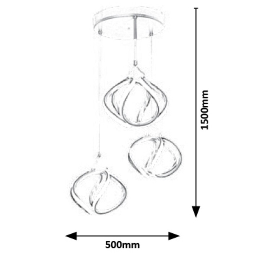 Rabalux - LED Luster na sajli LED/50W/230V