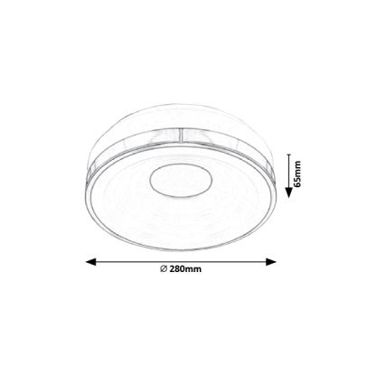 Rabalux - LED stropna svjetiljka LED/18W/230V, promjer 28 cm