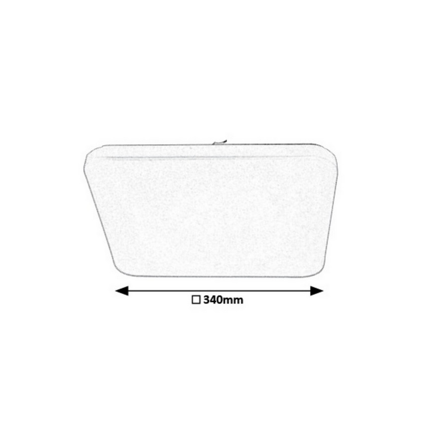 Rabalux - LED Prigušiva stropna svjetiljka LED/16W/230V + daljinski upravljač