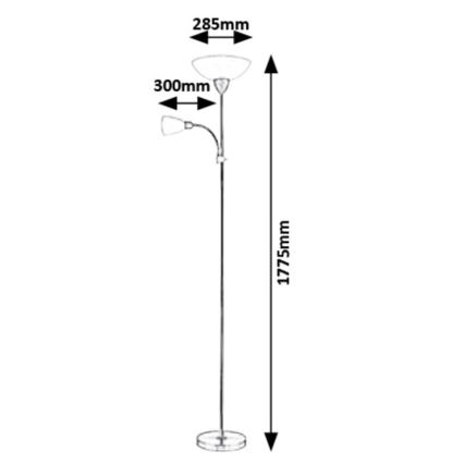 Rabalux - Podna lampa 1xE27/40W/230V + 1xE14/40W/230V