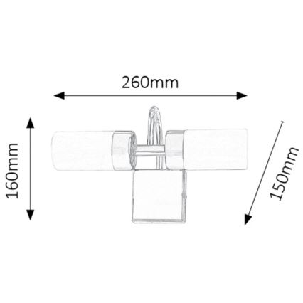 Rabalux - LED Rasvjeta za ogledalo u kupaonici 2xLED/4W/230V IP44