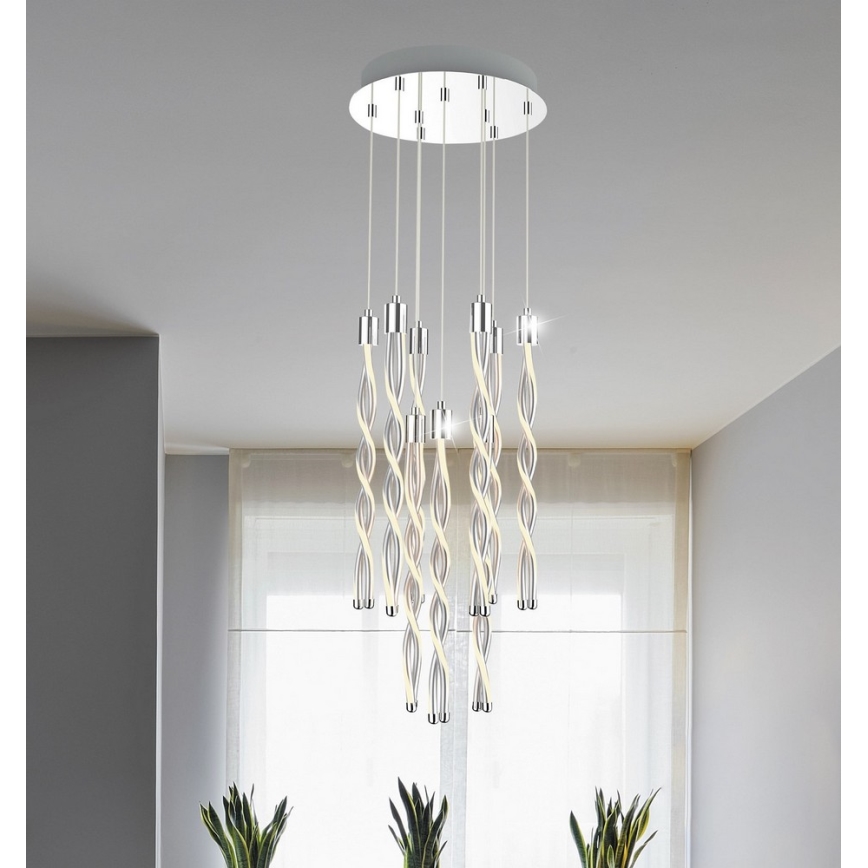 Rabalux 5766 - LED luster na sajli RAINA 8xLED/7,5W/230V