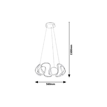 Rabalux - LED Luster na lancu LED/38W/230V