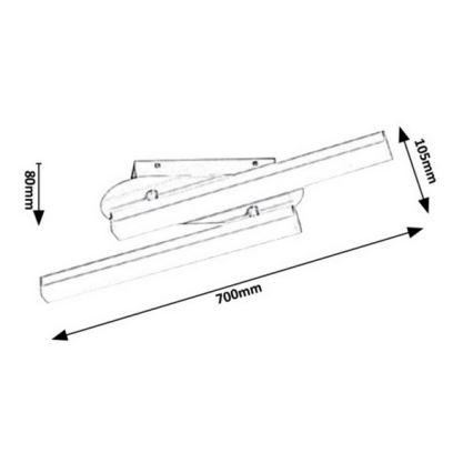 Rabalux - LED zidno kupaonsko svjetlo LED/18W/230V IP44