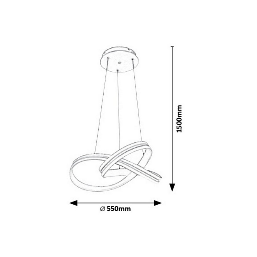 Rabalux - LED luster na sajli LED/60W/230V