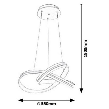 Rabalux - LED luster na užetu LED/60W/230V