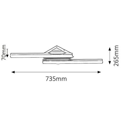 Rabalux - LED Zidna kupaonska svjetiljka 2xLED/12W IP44