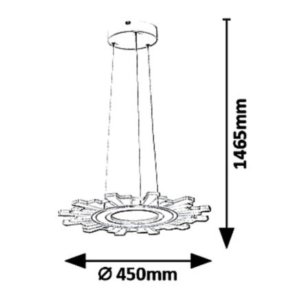 Rabalux 6210 - LED luster na sajli FELICITY LED/30W/230V