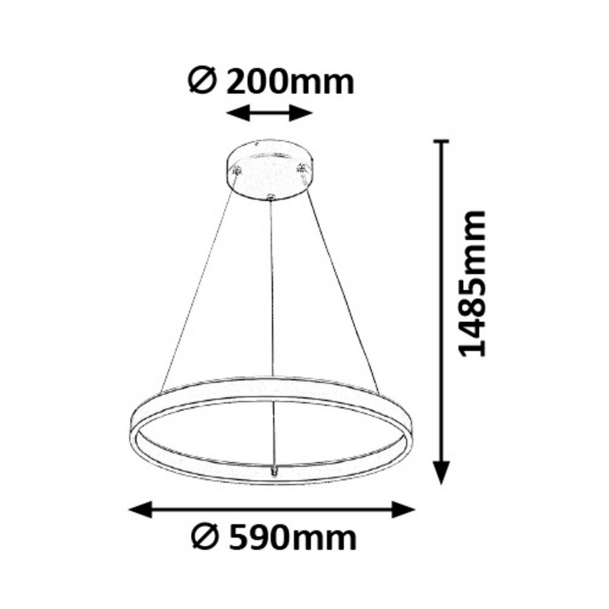 Rabalux - LED Prigušivi luster na sajli LED/36W/230V + DU