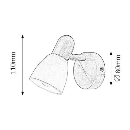 Rabalux - Stropna svjetiljka 1xE14/40W/230V