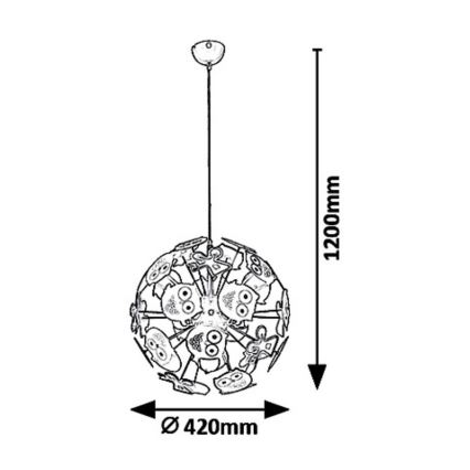 Rabalux 6390 - Dječji luster na sajli BIRDY 3xE14/40W/230V