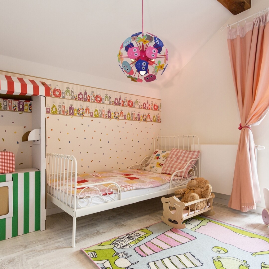 Rabalux 6390 - Dječji luster na sajli BIRDY 3xE14/40W/230V
