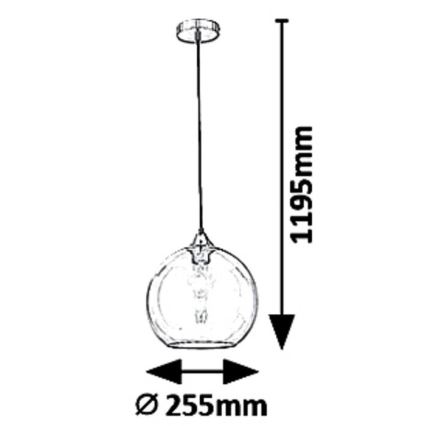 Rabalux 6438 - Luster na sajli TANESHA 1xE27/40W/230V