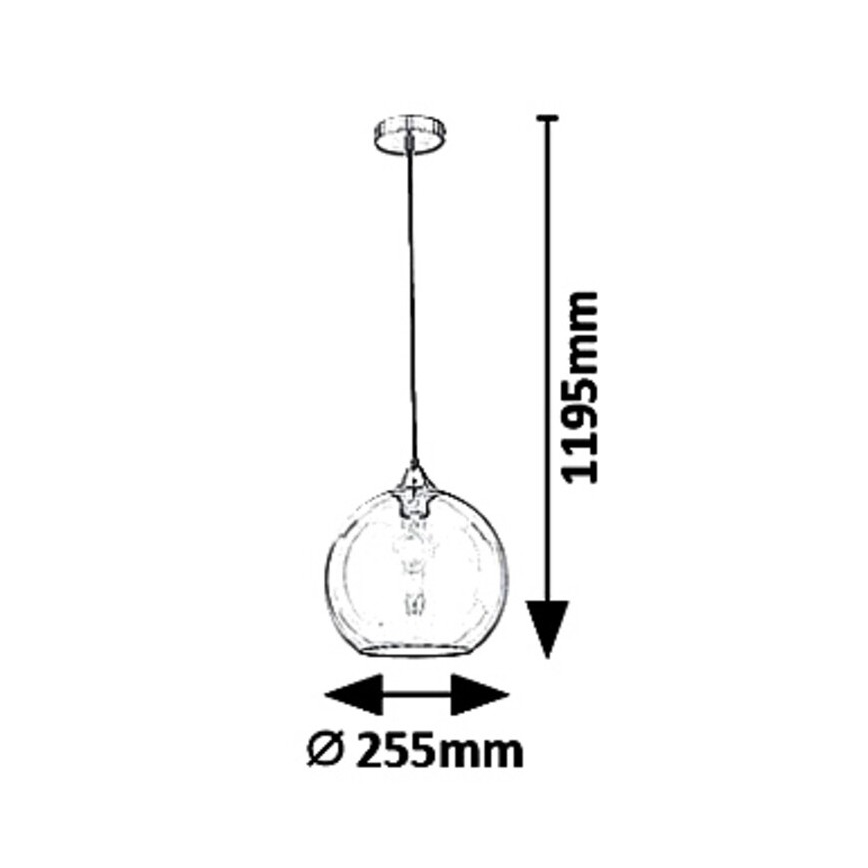 Rabalux 6438 - Luster na sajli TANESHA 1xE27/40W/230V