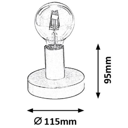 Rabalux - Stolna lampa 1xE27/60W/230V