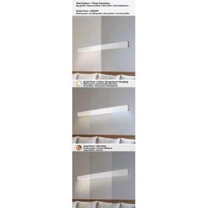 Rabalux - LED Prigušivi luster na sajli LED/24W/230V 2700/4000/6500K 120 cm