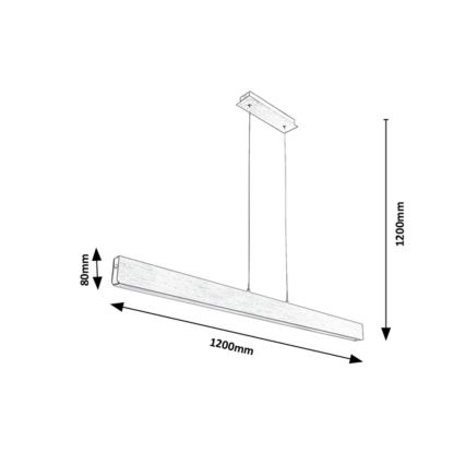 Rabalux - LED Prigušivi luster na sajli LED/24W/230V 2700/4000/6500K 120 cm