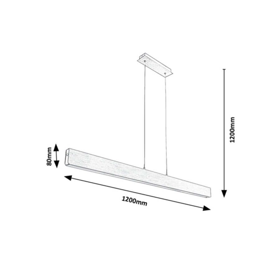 Rabalux - LED Prigušivi luster na sajli LED/24W/230V 2700/4000/6500K 120 cm