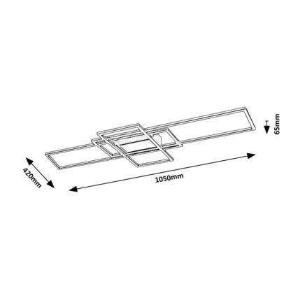 Rabalux - LED Prigušiva stropna svjetiljka LED/54W/230V 3000-6500K + daljinski upravljač