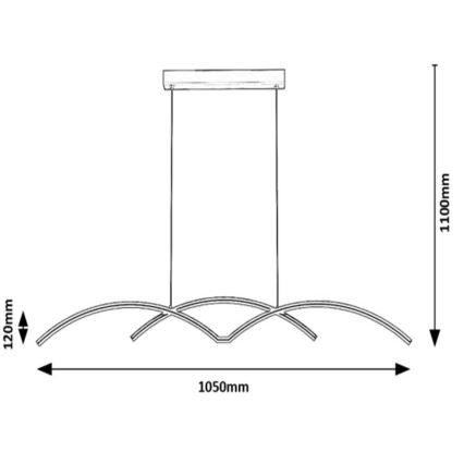 Rabalux - LED Luster na sajli LED/40W/230V