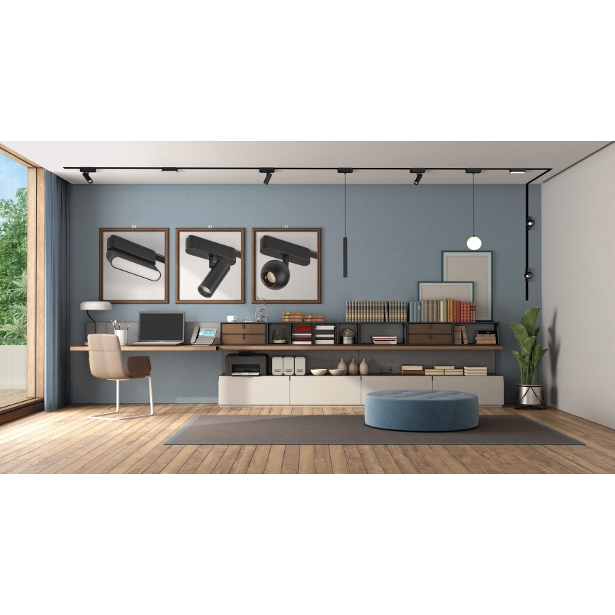 Rabalux - LED stropna svjetiljka za jednofazni tračni sustav LED/12W/24V 3000K 22 cm crna