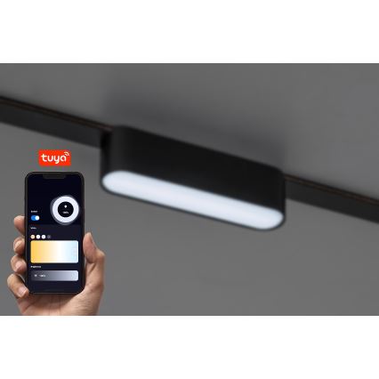 Rabalux - LED Prigušiva stropna svjetiljka za 1-fazni tračni sustav LED/6W/24V 2700-5500K Wi-Fi Tuya 11,5 cm crna