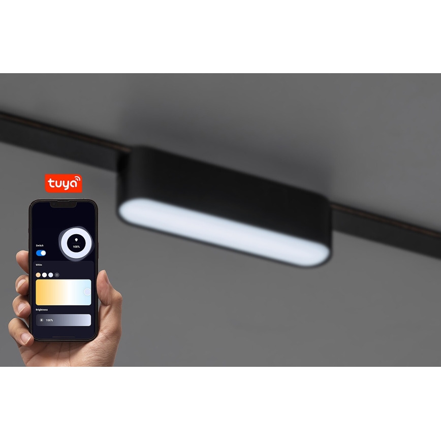 Rabalux - LED Prigušiva stropna svjetiljka za 1-fazni tračni sustav LED/6W/24V 2700-5500K Wi-Fi Tuya 11,5 cm crna