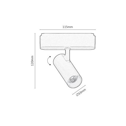 Rabalux - LED Prigušiva reflektorska svjetiljka za 1-fazni tračni sustav LED/5W/24V 2700-5500K Wi-Fi Tuya crna