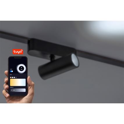 Rabalux - LED Prigušiva reflektorska svjetiljka za 1-fazni tračni sustav LED/9W/24V 2700-5500K Wi-Fi Tuya crna