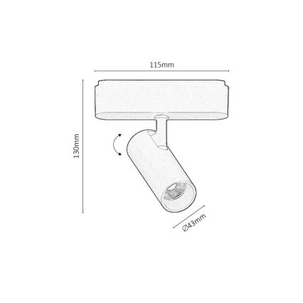 Rabalux - LED Prigušiva reflektorska svjetiljka za 1-fazni tračni sustav LED/9W/24V 2700-5500K Wi-Fi Tuya crna