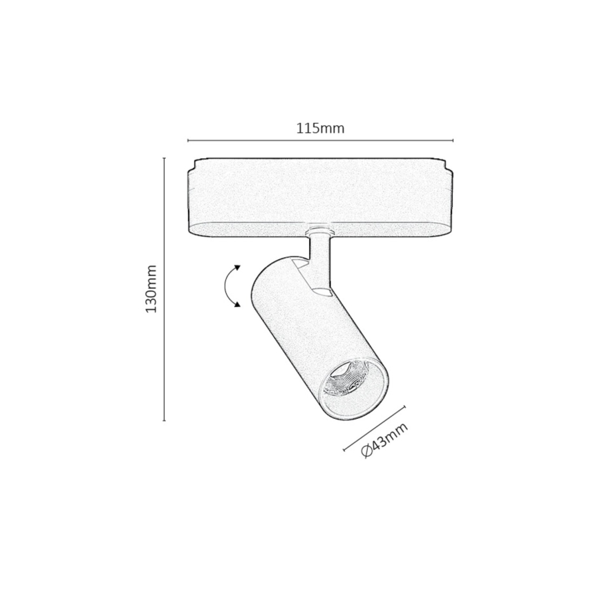 Rabalux - LED Prigušiva reflektorska svjetiljka za 1-fazni tračni sustav LED/9W/24V 2700-5500K Wi-Fi Tuya crna