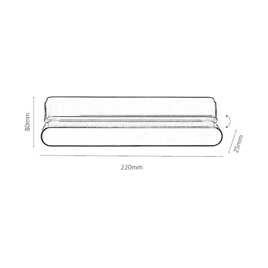 Rabalux - LED Prigušiva stropna svjetiljka za 1-fazni tračni sustav LED/7W/24V 2700-5500K Wi-Fi Tuya 22 cm crna