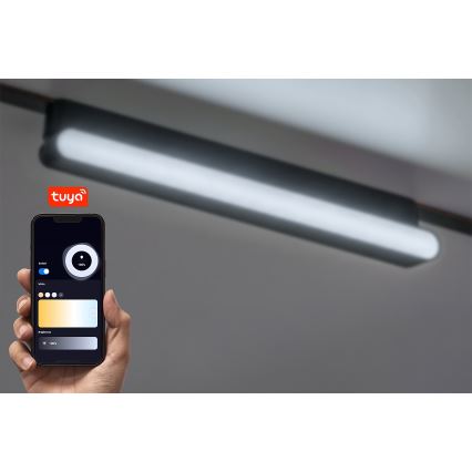 Rabalux - LED Prigušiva stropna svjetiljka za 1-fazni tračni sustav LED/13W/24V 2700-5500K Wi-Fi Tuya 33 cm crna