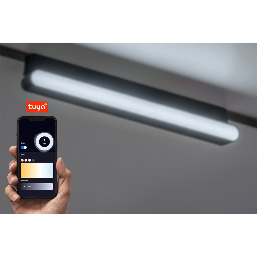 Rabalux - LED Prigušiva stropna svjetiljka za 1-fazni tračni sustav LED/13W/24V 2700-5500K Wi-Fi Tuya 33 cm crna