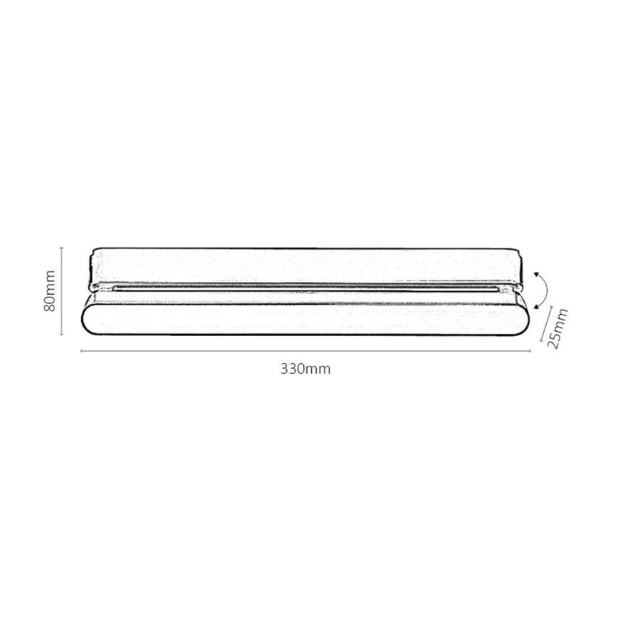 Rabalux - LED Prigušiva stropna svjetiljka za 1-fazni tračni sustav LED/13W/24V 2700-5500K Wi-Fi Tuya 33 cm crna
