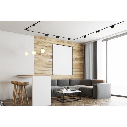 Rabalux - LED Prigušivi luster na sajli za 1-fazni tračni sustav LED/5W/24V 2700-5500K Wi-Fi Tuya crna