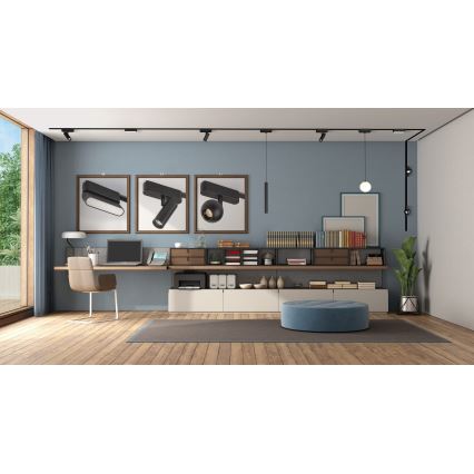 Rabalux - LED Prigušivi luster na sajli za 1-fazni tračni sustav LED/5W/24V 2700-5500K Wi-Fi Tuya crna