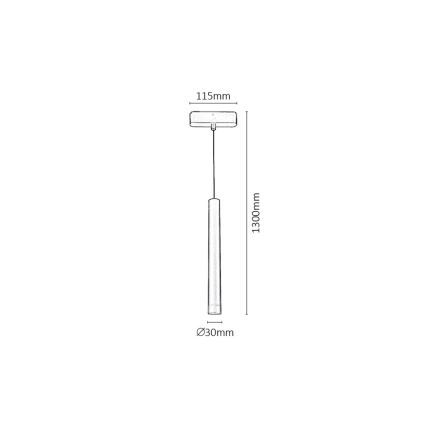 Rabalux - LED Prigušivi luster na sajli za 1-fazni tračni sustav LED/5W/24V 2700-5500K Wi-Fi Tuya crna