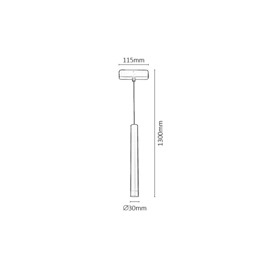 Rabalux - LED Prigušivi luster na sajli za 1-fazni tračni sustav LED/5W/24V 2700-5500K Wi-Fi Tuya crna