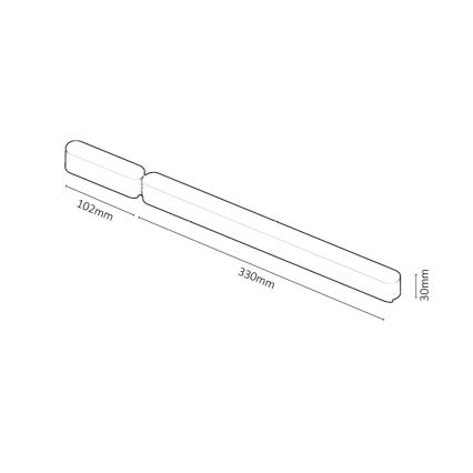 Rabalux - Izvor napajanja za svjetiljke u tračnom sustavu 80W/230V 10,2 + 33 cm crna