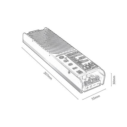 Rabalux - Ugradbeni izvor napajanja za svjetiljke u tračnom sustavu 200W/230V