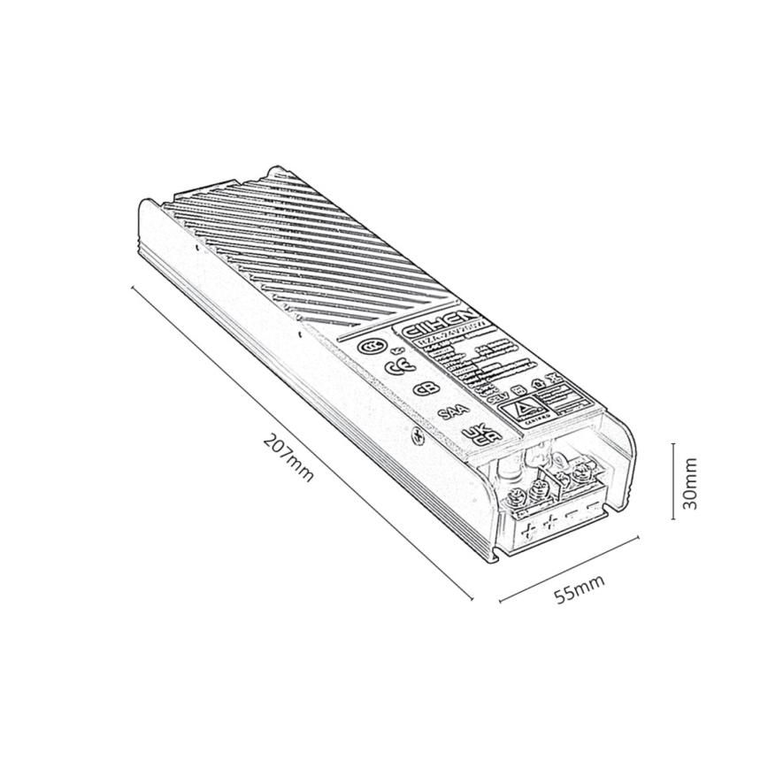 Rabalux - Ugradbeni izvor napajanja za svjetiljke u tračnom sustavu 200W/230V