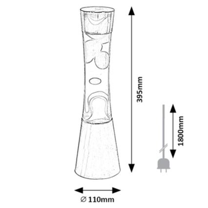 Rabalux  - Lava lampa MINKA 1xGY6,35/20W/230V multicolor